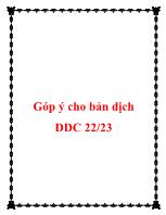 Góp ý cho bản dịch DDC 22/23