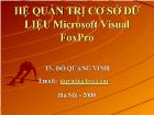 Hệ quản trị cơ sở dữ liệu microsoft visual foxpro