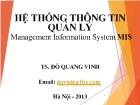 Hệ thống thông tin quản lý