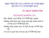 Học thuyết của Lênin về chủ nghĩa tư bản độc quyền và chủ nghĩa tư bản hiện đại