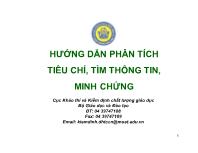 Hướng dẫn phân tích tiêu chí, tìm thông tin minh chứng