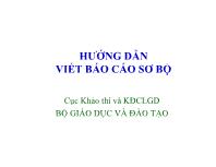 Hướng dẫn viết Báo cáo sơ bộ