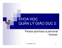 Khoa học quản lý giáo dục