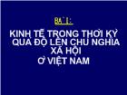 Kinh tế trong thời kỳ quá độ lên chủ nghĩa xã hội ở Việt Nam