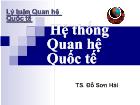 Kinh tế vĩ mô - Bài 4: Hệ thống quan hệ quốc tế