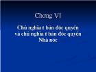 Kinh tế vĩ mô - Chương VI: Chủ nghĩa tư bản độc quyền và chủ nghĩa tư bản độc quyền Nhà nước