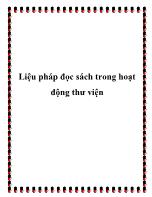 Liệu pháp đọc sách trong hoạt động thư viện