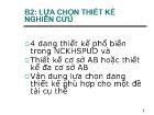 Lựa chọn thiết kế nghiên cứu