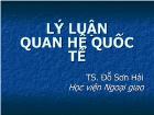 Lý luận quan hệ quốc tế