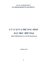 Lý luận và phương pháp dạy học hiện đại (phát triển năng lực và tư duy sáng tạo)