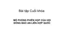 Mô phỏng phiên họp của hội đồng bảo an liên hợp quốc