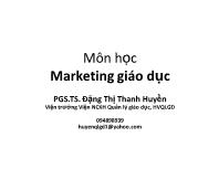 Môn học Marketing giáo dục