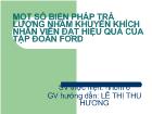 Một số biện pháp trả lương nhằm khuyến khích nhân viên đạt hiệu quả của tập đoàn Ford