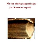 Nền văn chương đang lâm nguy (La Littérature en péril)