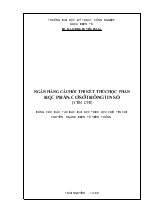 Ngân hàng câu hỏi thi kết thúc học phần học phần: Cơ sở thông tin số