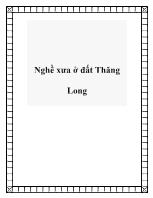 Nghề xưa ở đất Thăng Long