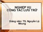 Nghiệp vụ công tác lưu trữ