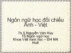 Ngôn ngữ học đối chiếu Anh - Việt