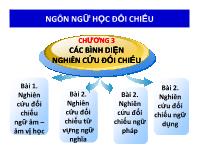 Ngôn ngữ học đối chiếu