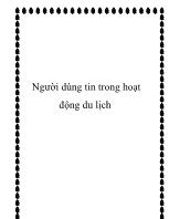 Người dùng tin trong hoạt động du lịch