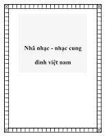 Nhã nhạc - Nhạc cung đình Việt Nam