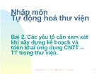 Nhập môn Tự động hoá thư viện