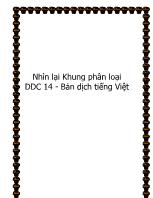 Nhìn lại Khung phân loại DDC 14 - Bản dịch tiếng Việt