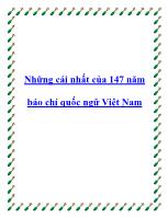 Những cái nhất của 147 năm báo chí quốc ngữ Việt Nam