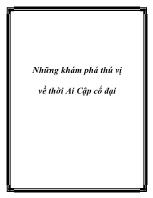 Những khám phá thú vị về thời Ai Cập cổ đại