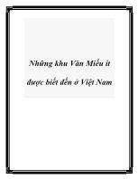 Những khu Văn Miếu ít được biết đến ở Việt Nam