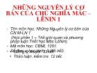 Những nguyên lý cơ bản của chủ nghĩa Mác – Lênin