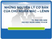 Những nguyên lý cơ bản của chủ nghĩa Mác – Lênin