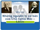 Những nguyên lý cơ bản của Chủ nghĩa Mác – Lênin