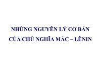 Những nguyên lý cơ bản của chủ nghĩa Mác – Lênin