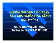 Những nguyên lý cơ bản của chủ nghĩa Mác - Lênin