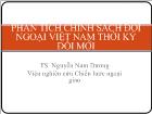 Phân tích chính sách đối ngoại Việt Nam thời kỳ đổi mới