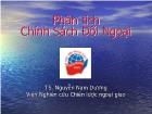 Phân tích chính sách đối ngoại