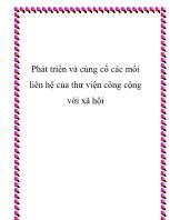 Phát triển và củng cố các mối liên hệ của thư viện công cộng với xã hội