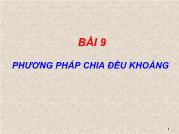 Phương pháp chia đều khoảng