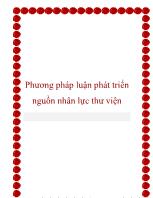 Phương pháp luận phát triển nguồn nhân lực thư viện