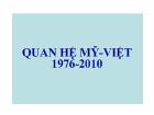 Quan hệ Mỹ - Việt năm 1976 - 2010