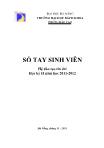 Sổ tay sinh viên hệ đào tạo tín chỉ học kỳ ii năm học 2011 - 2012