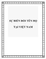 Sự biến đổi tên họ tại Việt Nam