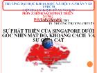 Sự phát triển của Singapore dưới góc nhìn mật độ, khoảng cách và sự chia cắt