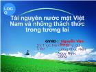 Tài nguyên nước mặt Việt Nam và những thách thức trong tương lai