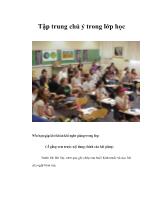 Tập trung chú ý trong lớp học