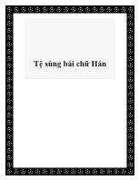 Tệ sùng bái chữ Hán