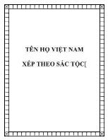 Tên họ Việt Nam xếp theo sắc tộc