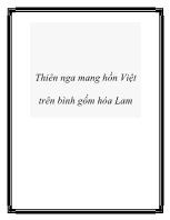 Thiên nga mang hồn Việt trên bình gốm hóa Lam