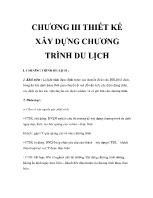 Thiết kể xây dựng chương trình du lịch